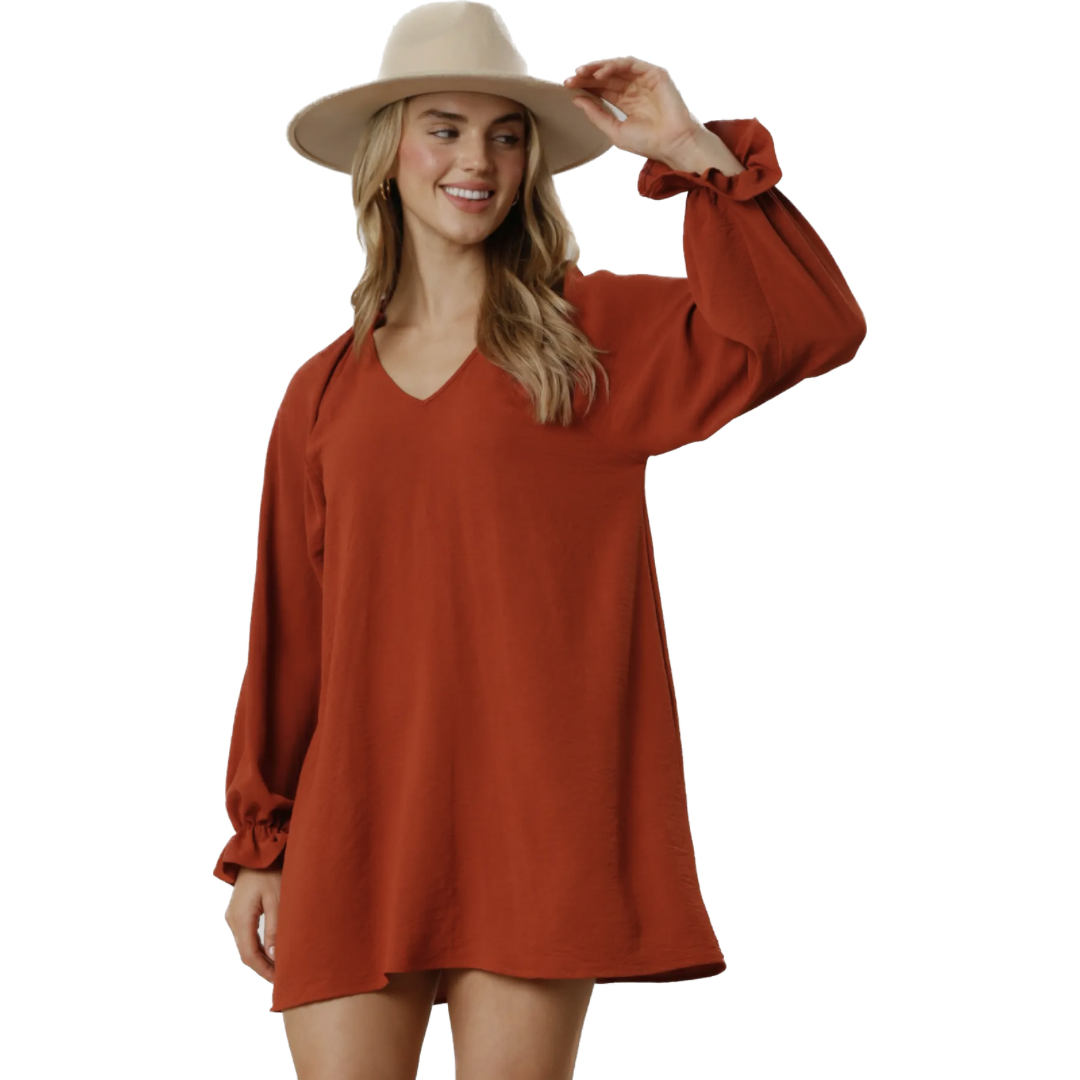 Rust Woven Dress