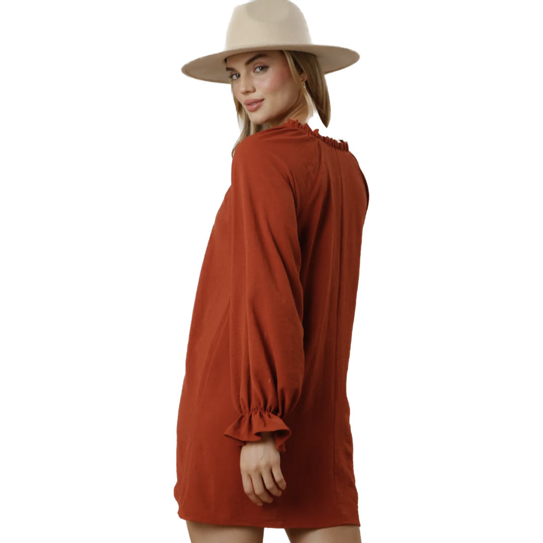 Rust Woven Dress