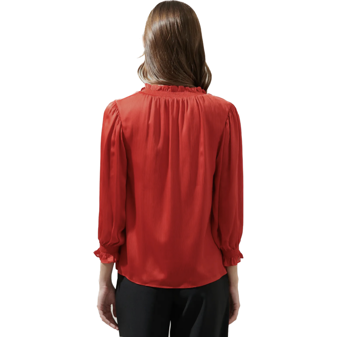Red Satin Blouse