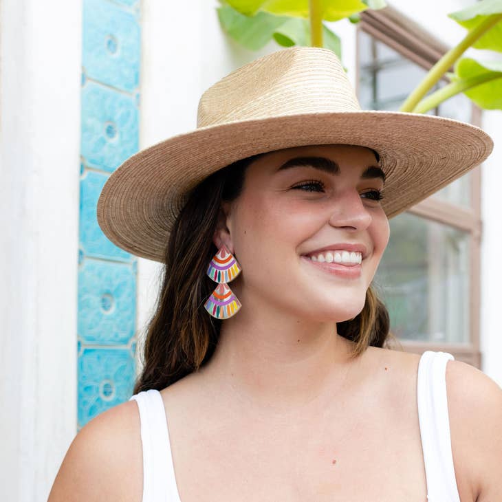 Double Rainbow Tile Earrings