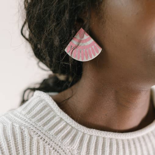 Blush Tile Earrings
