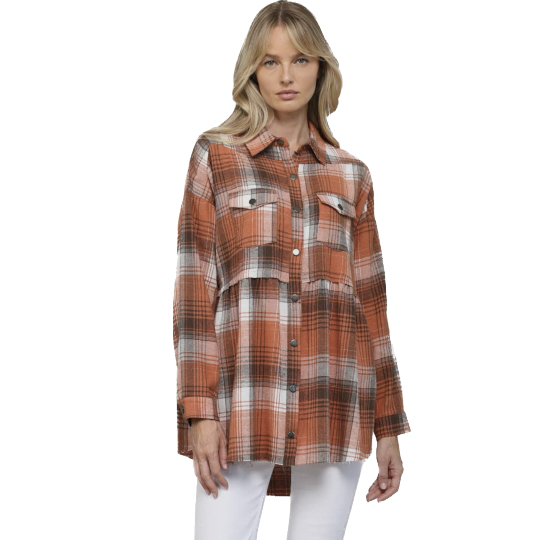 Plaid Babydoll Tunic