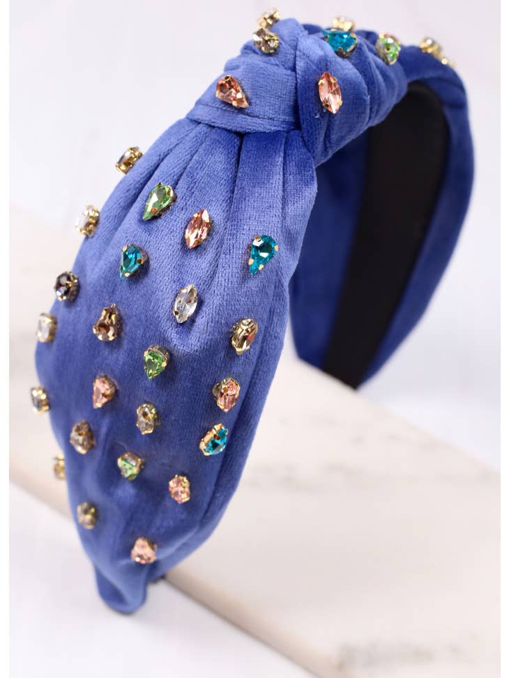 Blue Jeweled Headband