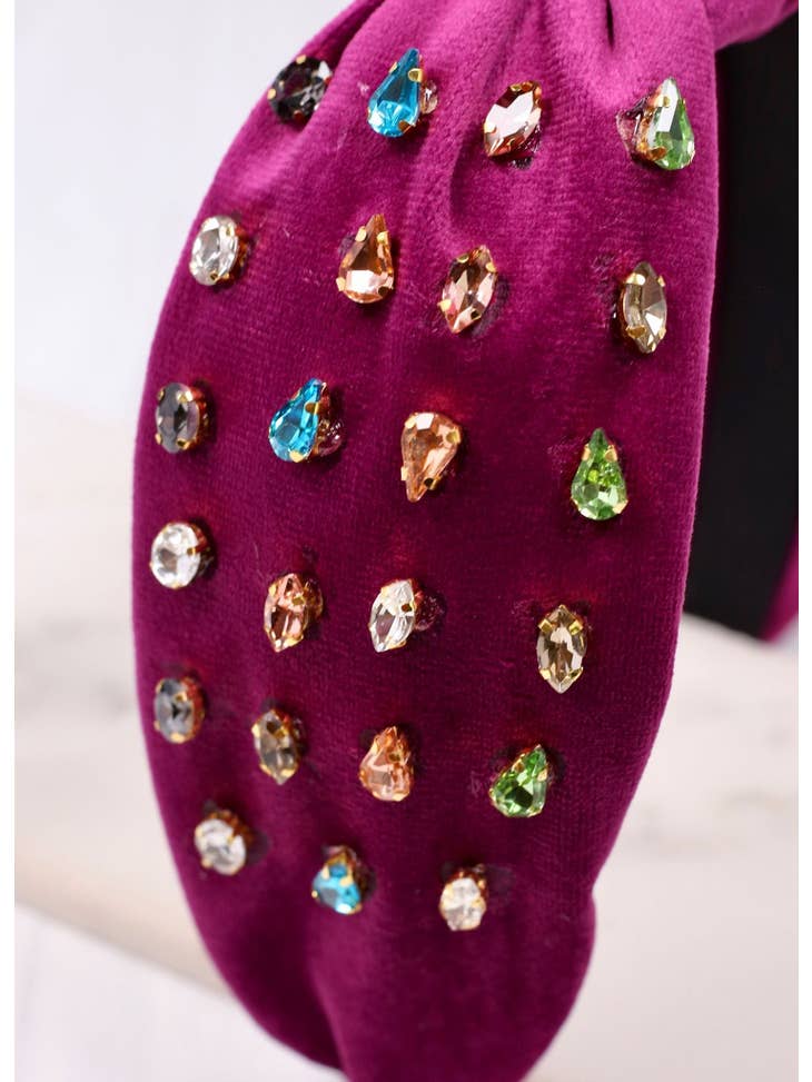 Plum Jeweled Headband