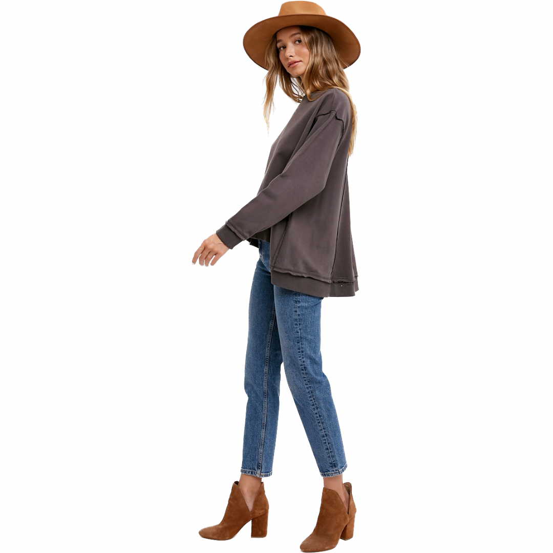 Ash Crewneck Oversized Sweatshirt