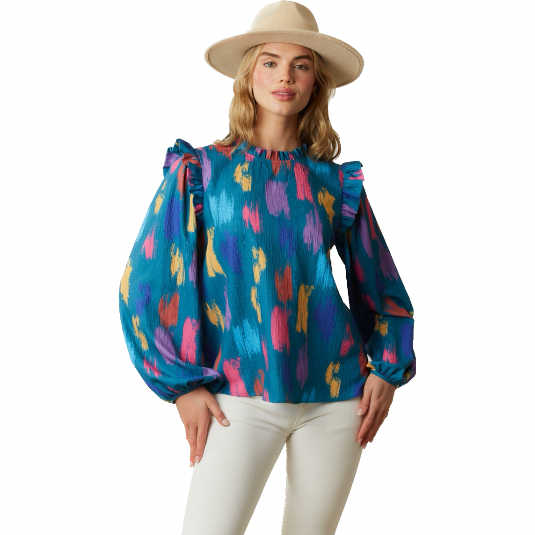 Brush Touch High Neck Top