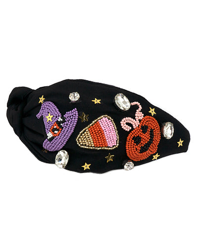 Halloween Black Beaded Headband