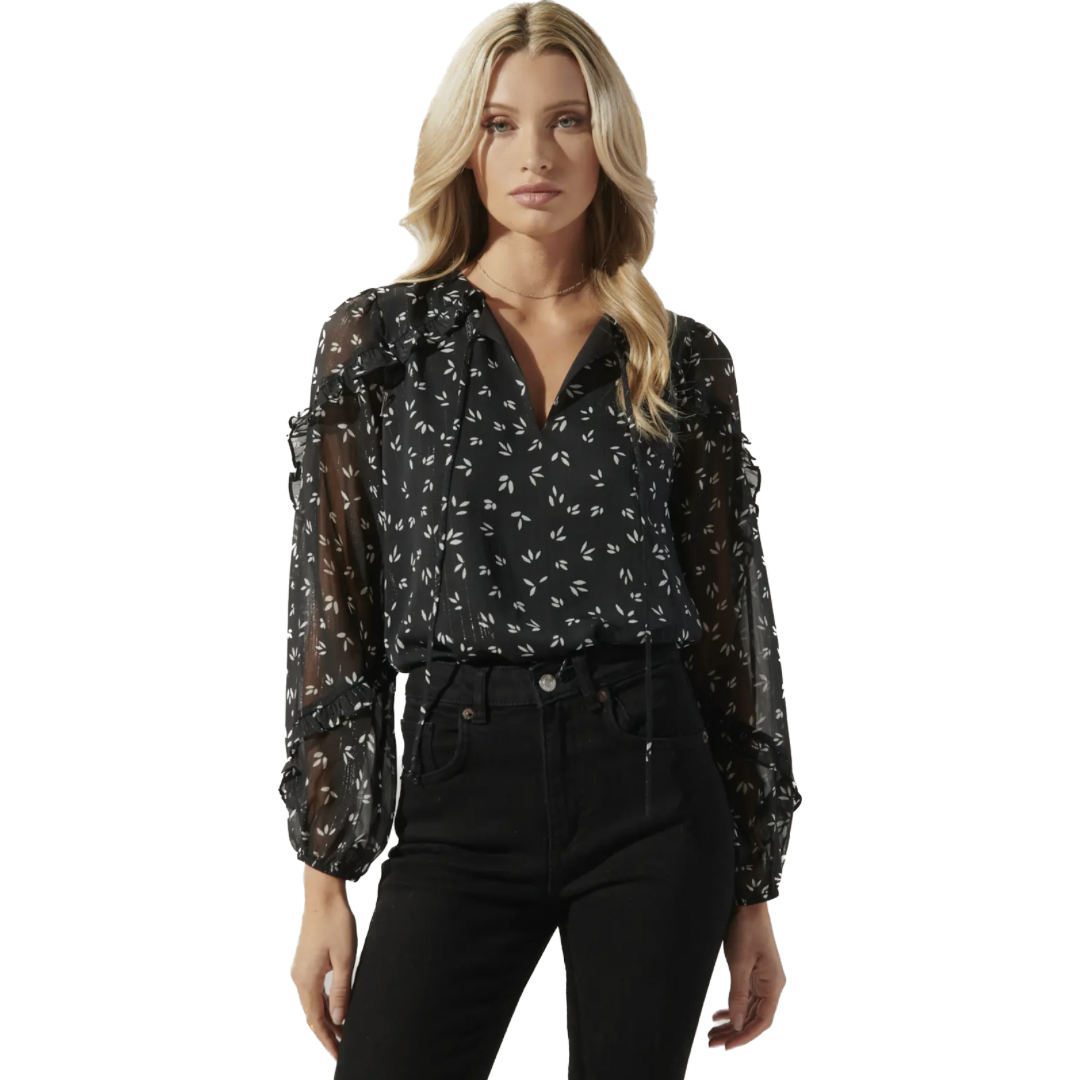 Shadow of a Doubt Ruffle Blouse