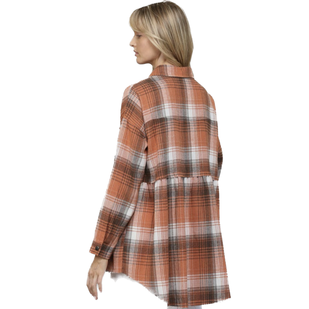 Plaid Babydoll Tunic