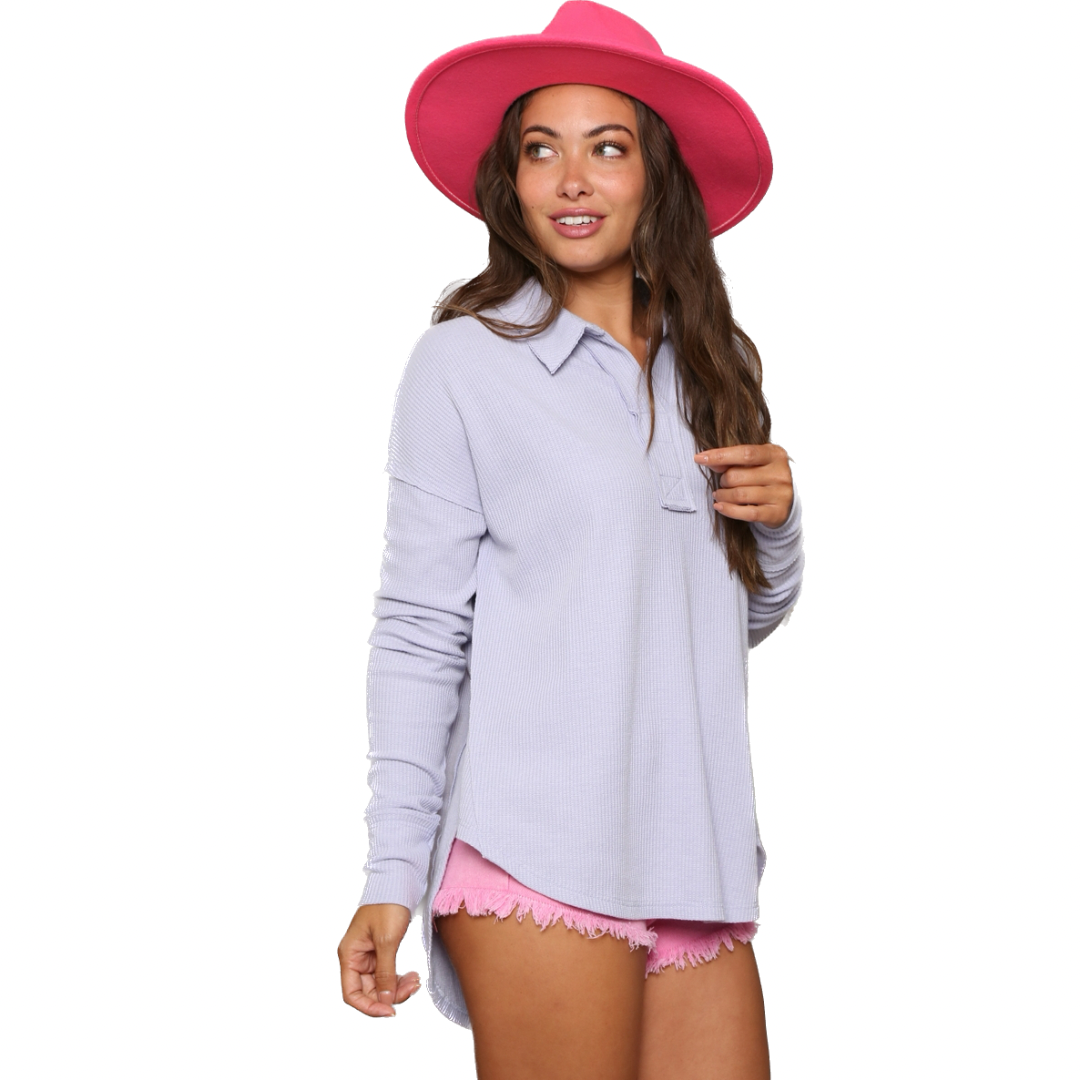 Thermal Contrast Knit Top