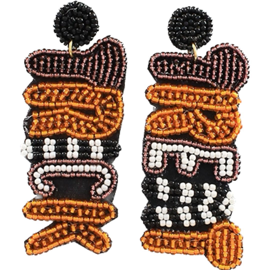 Trick or Treat Beaded Earrings