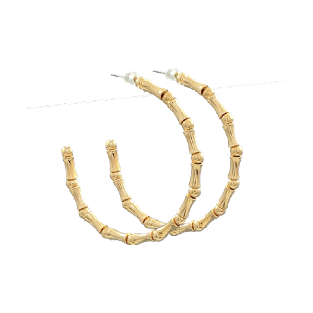 Textured Bamboo Shape Hoops