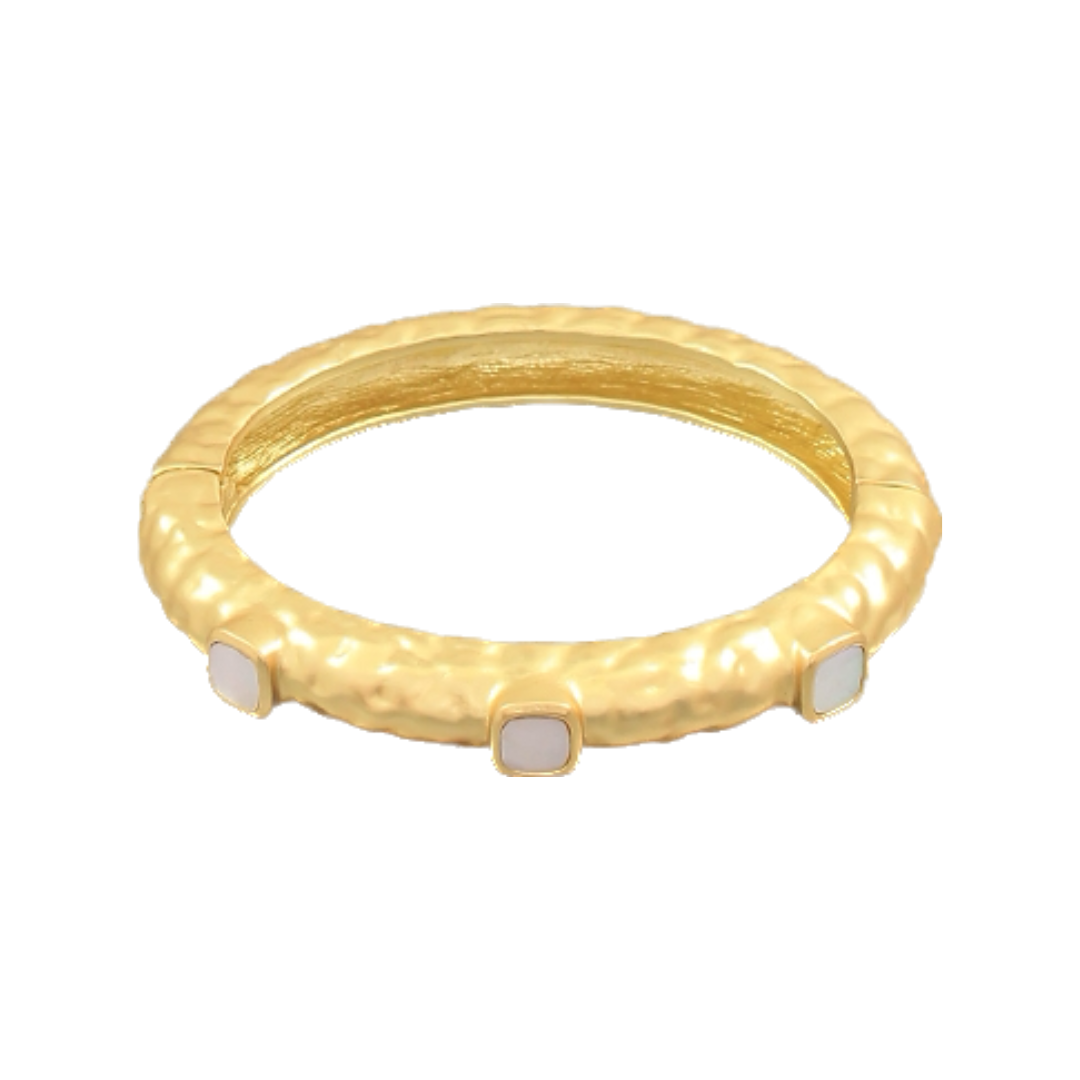 Hammered Metal Bangle Bracelet