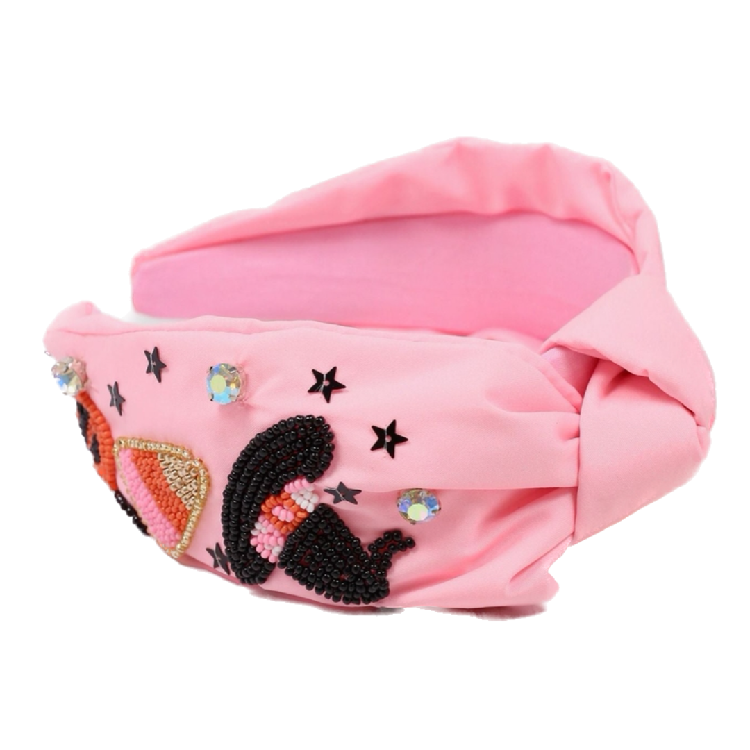 Halloween Pink Beaded Headband