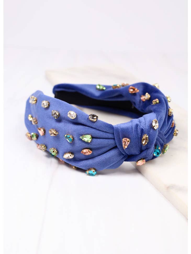 Blue Jeweled Headband